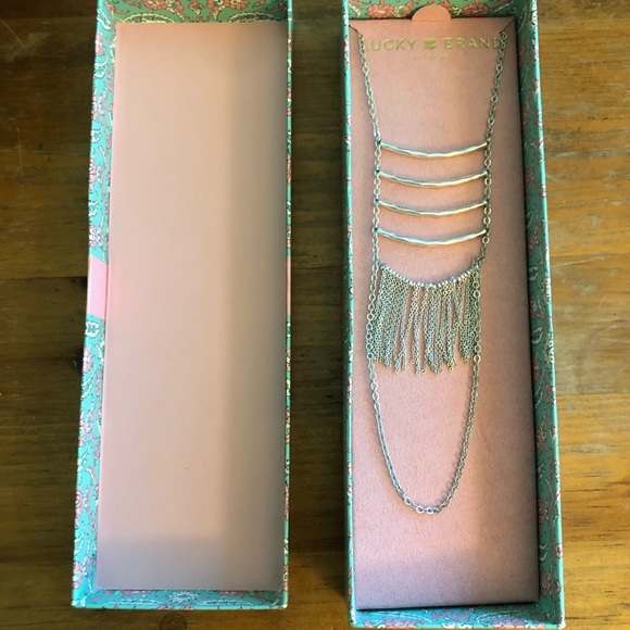 Silver lucky brand statement necklace - Picture 1 of 4